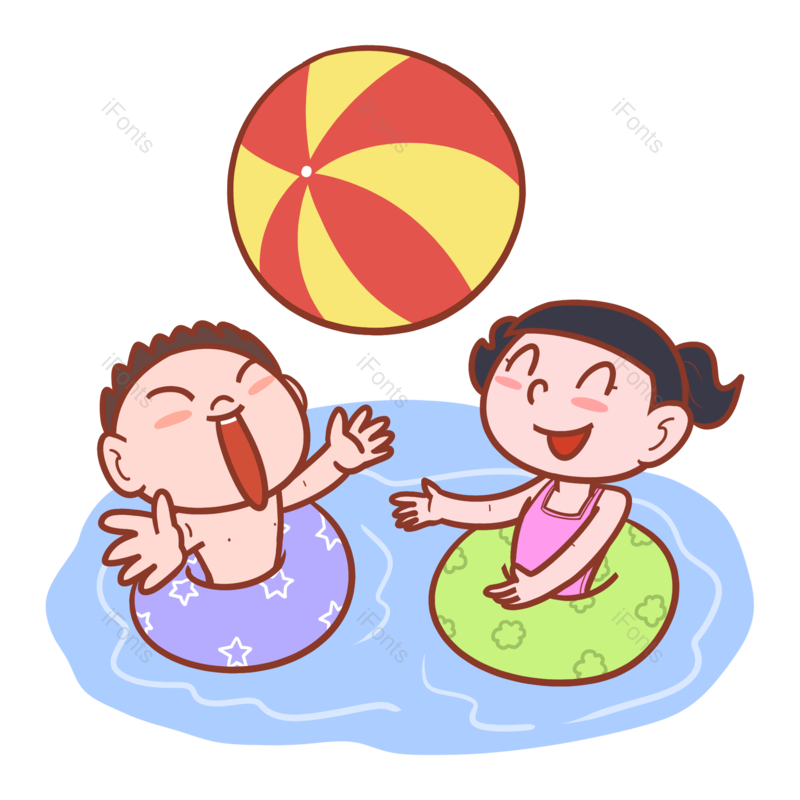夏至图片,卡通元素,儿童PNG,夏天免抠素材